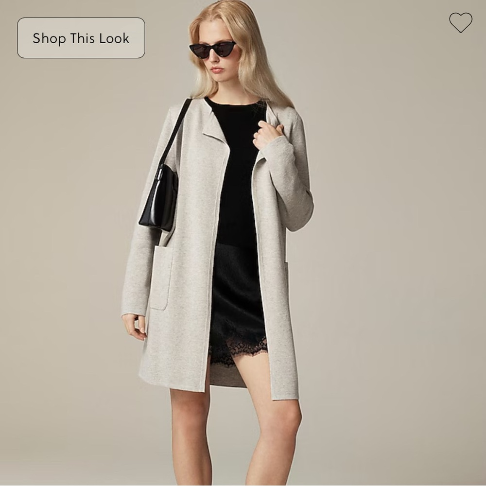 J Crew Juliette Heather Gray XS equivalent Open Cardigan